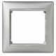 Рамка Valena, 1 пост, цвет алюминий / серебряный штрих 770351 Legrand