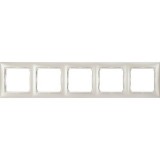 Рамка Valena, 5 постов, цвет белый жемчуг 770475 Legrand