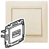 Розетка компьютерная RJ45 Кат.5e UTP с монтажными лапками Valena, одинарная, цвет слоновая кость 774130 Legrand