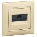 Розетка компьютерная RJ45 Кат.6 UTP с монтажными лапками Valena, одинарная, цвет слоновая кость 774146 Legrand