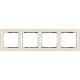 Рамка Valena, 4 поста, цвет слоновая кость / золотой штрих 774154 Legrand