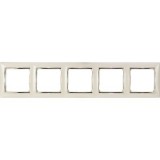Рамка Valena, 5 постов, цвет слоновая кость / золотой штрих 774155 Legrand