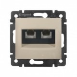 Розетка телефонная RJ11, Valena, двойная, цвет слоновая кость 774339 Legrand