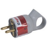 Вилка 2К+З с кольцом, цвет серый 050192 Legrand