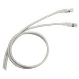 Шнур коммутационный RJ 45, категория 5е, U/UTP, PVC, неэкранированный, 1 м, цвет серый 051636 Legrand