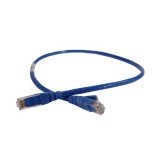 Шнур коммутационный RJ 45, категория 6, U/UTP, PVC, неэкранированный, 0,5 м, цвет голубой 051818 Legrand