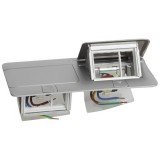 Выдвижной розеточный блок неукомплектованный, IP 40, 6 модулей, алюминий 054012 Legrand