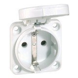 Розетка Tempra Pro P17, немецкий стандарт, 16А, 2К+З, 230В, IP44, со шторками, цвет синий 057675 Legrand