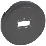 Лицевая панель Celiane, USB данные, одинарная, цвет графит 067950 Legrand