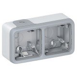 Коробка для накладного монтажа с сальниками Plexo, цвет серый 069672 Legrand