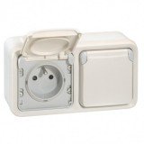 Коробка для накладного монтажа с сальниками Plexo, цвет белый 069690 Legrand