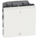 Выключатель двухполюсный Mosaic, 2 модуля, цвет белый 077050 Legrand