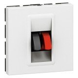 Розетка акустическая Etika, Mosaic, DLP floor, DLP IP 44, DLP IP 40, 1 пара, цвет белый 078751 Legrand
