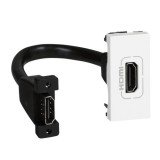 Розетка HDMI типа A Etika, Mosaic, DLP, DLP floor, DLP IP 44, DLP IP 40, цвет белый 078778 Legrand