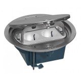 Напольная коробка круглая, IP 66, c откидной крышкой, 4 модуля, нержавеющая сталь 088064 Legrand