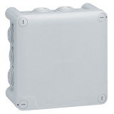 Коробка квадратная - 130x130x74 - Программа Plexo - IP 55 - IK 07 - серый - 10 кабельных вводов - 650 °C - 092032 Legrand