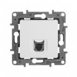 Розетка телефонная RJ11, Etika, одинарная, цвет белый 672240 Legrand