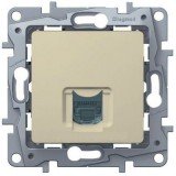 Розетка телефонная RJ11, Etika, одинарная, цвет слоновая кость 672340 Legrand