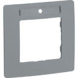 Рамка с держателем для маркировки Etika, 1 пост, цвет алюминий 672556 Legrand