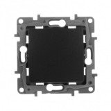 Переключатель промежуточный Etika, одноклавишный, без подсветки, цвет антрацит 672609 Legrand