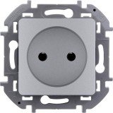 Розетка 2К, 16 А, 250 В, цвет алюминий 673712 Legrand