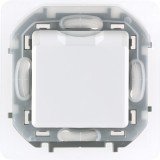 Розетка 2К+З IP 44 с откидной крышкой и шторками, немецкий стандарт, 16 А, 250 В, цвет белый 673740 Legrand