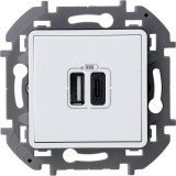 Зарядное устройство с двумя USB-разьемами A-C 240В/5В 3000мА, цвет белый 673760 Legrand