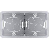 Коробка накладного монтажа, 2 поста, цвет алюминий 673992 Legrand