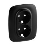 Накладка Valena Allure, с заземлением, двойная, цвет антрацит 754958 Legrand