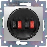 Розетка акустическая Valena, 2 пары, цвет алюминий 770124 Legrand