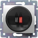 Розетка акустическая Valena, 1 пара, цвет алюминий 770223 Legrand