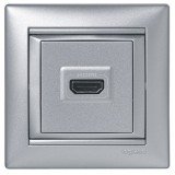 Розетка HDMI, Valena, цвет алюминий 770285 Legrand