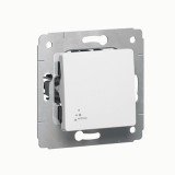 Выключатель Cariva, одноклавишный, без подсветки, цвет белый IP44 773609 Legrand