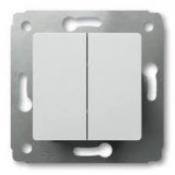 Выключатель Cariva, двухклавишный, без подсветки, цвет белый 773658 Legrand