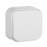 Переключатель Quteo, одноклавишный, без подсветки, с возможностью подсветки, цвет белый 782204 Legrand