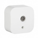 Розетка одиночная Quteo, телевизионная (TV), одинарная, цвет белый 782215 Legrand