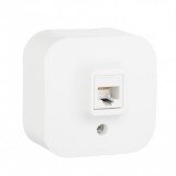 Розетка компьютерная RJ45 Cat.5e (UTP) Quteo, одинарная, цвет белый 782224 Legrand
